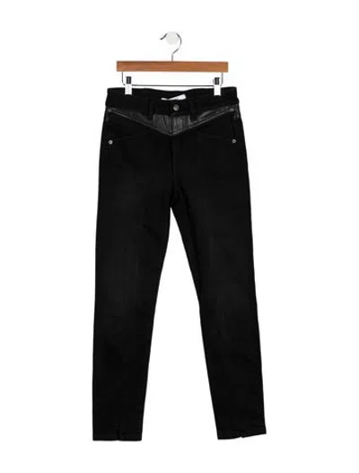 Pre-owned Givenchy High-rise Straight Leg Jeans In Black