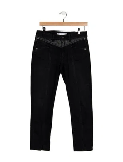 Pre-owned Givenchy High-rise Straight Leg Jeans In Black/grey
