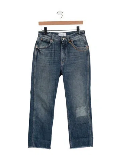 Pre-owned Givenchy High-rise Straight Leg Jeans In Blue