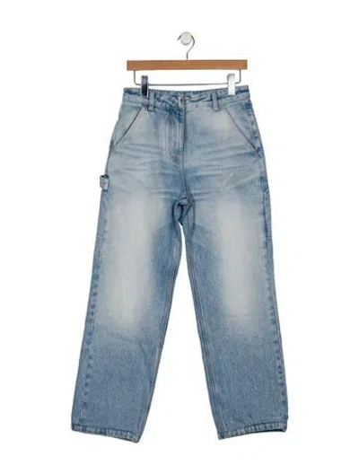 Pre-owned Givenchy High-rise Straight Leg Jeans In Blue
