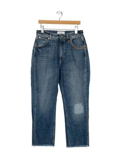 Pre-owned Givenchy High-rise Straight Leg Jeans In Blue