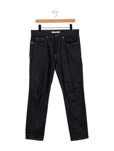 Pre-owned Givenchy High-rise Straight Leg Jeans In Blue