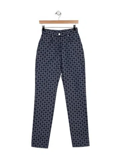 Pre-owned Givenchy High-rise Straight Leg Jeans In Blue
