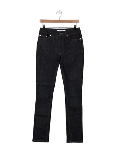 Pre-owned Givenchy High-rise Straight Leg Jeans In Blue