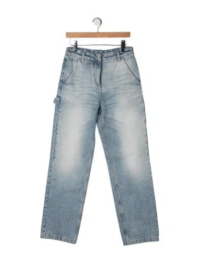 Pre-owned Givenchy High-rise Straight Leg Jeans In Blue