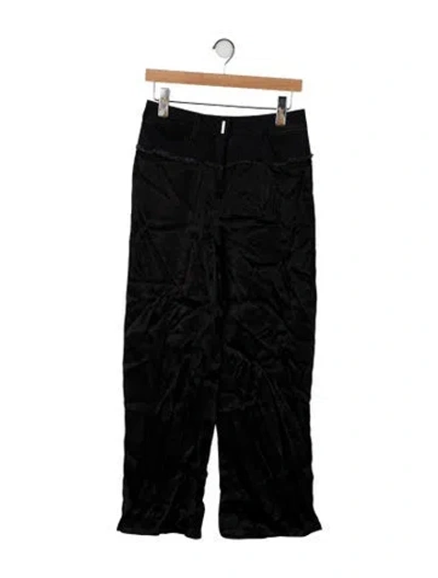 Pre-owned Givenchy High-rise Wide Leg Jeans In Black