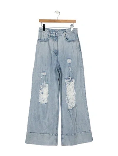 Pre-owned Givenchy High-rise Wide Leg Jeans In Blue
