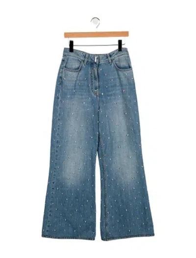 Pre-owned Givenchy High-rise Wide Leg Jeans In Blue