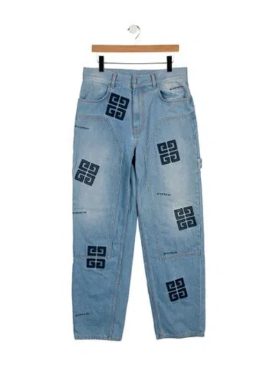 Pre-owned Givenchy High-rise Wide Leg Jeans In Blue