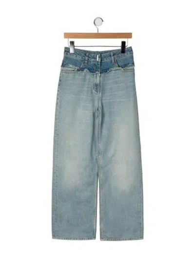Pre-owned Givenchy High-rise Wide Leg Jeans In Blue