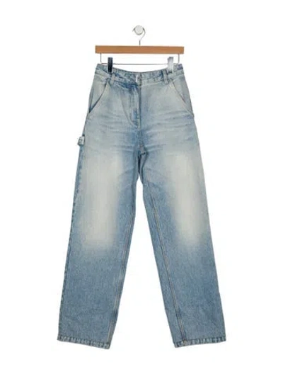Pre-owned Givenchy High-rise Wide Leg Jeans In Blue
