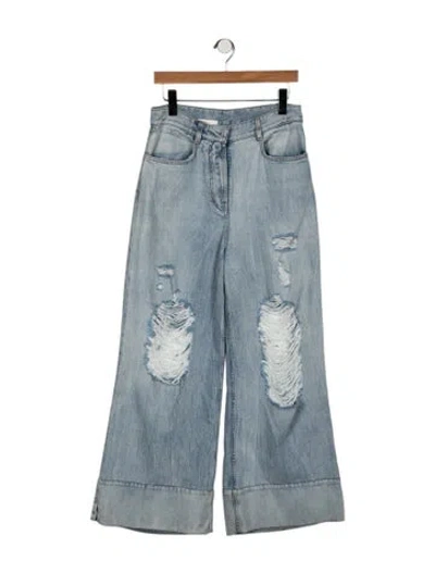 Pre-owned Givenchy High-rise Wide Leg Jeans In Blue
