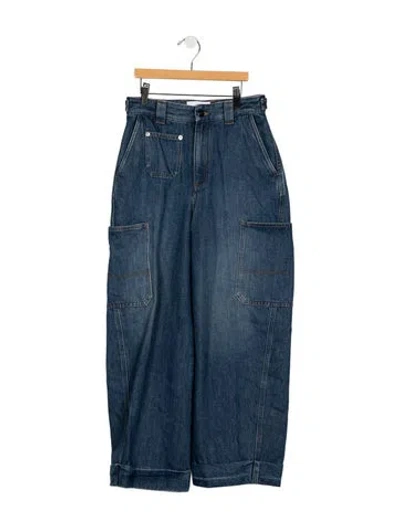 Pre-owned Givenchy High-rise Wide Leg Jeans In Blue