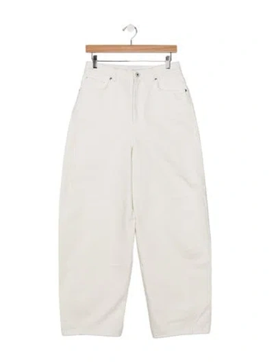 Pre-owned Givenchy High-rise Wide Leg Jeans In White