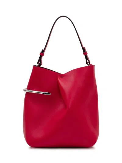Givenchy Hobo Handbag With Metallic Trim In Equestrian Red