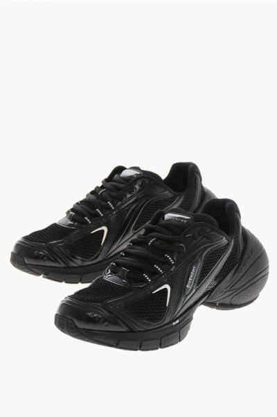 Givenchy Honeycomb Nylon Sneakers Runner With Injected Sole In Black