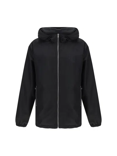 Givenchy Black 4g Windbreaker With Stand-up Collar