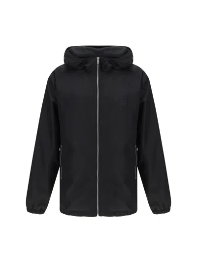 Givenchy Black 4g Windbreaker With Stand-up Collar