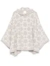 Givenchy Poncho En Jacquard Monogramme 72 In Beige