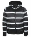 Givenchy Hooded Stripe-pattern Jacket In Black
