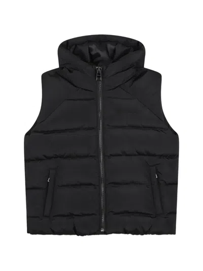 Givenchy Kids' Hooded Quilted Gilet In Black