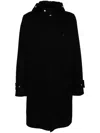 Givenchy Hooded Single-breasted Coat In Black