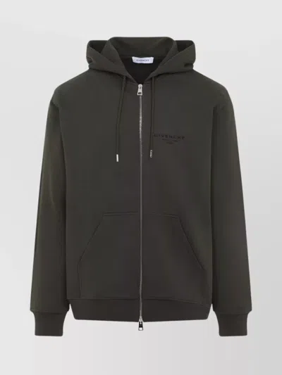 Givenchy Hooded Sweatshirt Front Pockets In Gray