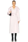 Givenchy Hooded Trench Coat In Light Pink