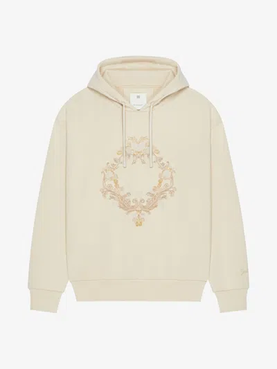 Givenchy Hoodie En Molleton Avec Broderie Baroque In Clay