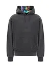 Givenchy Cotton Sweatshirt With Front Pouch Pocket In Faded Black