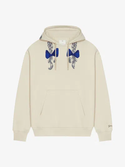 Givenchy Hoodie In Fleece With Hair Print In Clay
