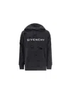 GIVENCHY GIVENCHY HOODIE WITH BLACK DELAV ESTROYED EFFECT