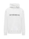 Givenchy Archetype Logo Cotton Jersey Hoodie In White