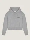 Givenchy Hoodie Zippé En Laine Et Cachemire In Gray