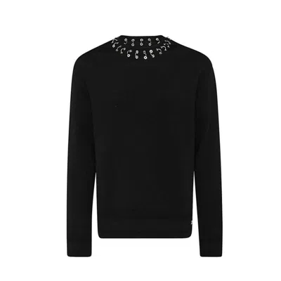 Givenchy Hoop Detailed Neckline Jumper In Black
