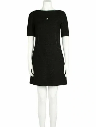 Pre-owned Givenchy Houndstooth Print Casual Dress W/ Tags In Black