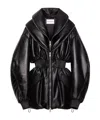 Givenchy Hourglass Bomber With Zipped Shawl Collar In Leather In Black