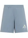 Givenchy Bermuda Shorts In Fleece With Hubert Objects Embroidery In Blue