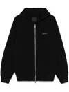 Givenchy Men Boxy Fit Hoodie With Zip And Pocket Base In Black