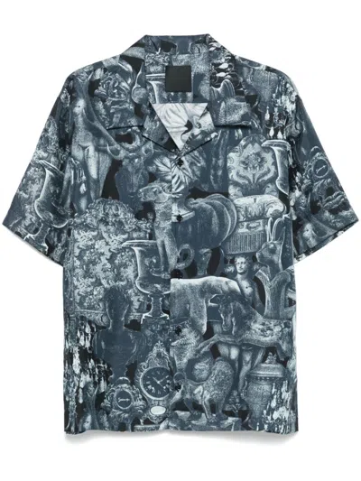 GIVENCHY HUBERT OBJECTS-PRINT SILK SHIRT