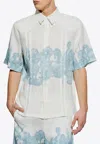 Givenchy Hubert Print  Linen Shirt In White