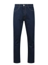 Givenchy Stretch Cotton Denim Trousers With Slant And Slit Pockets In Blue