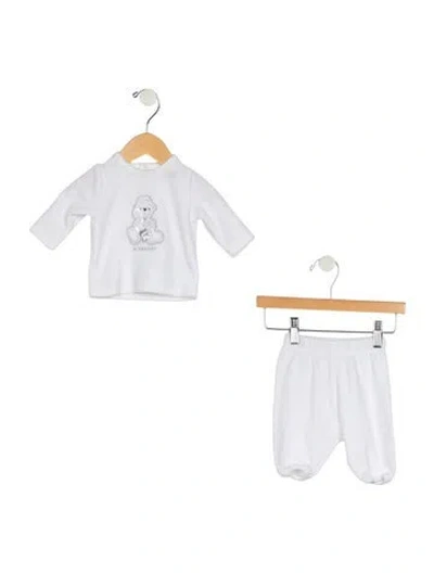 Pre-owned Givenchy Babies' Infant Boys Branded Embroidered Outfit In White