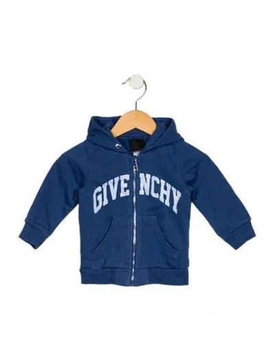 Pre-owned Givenchy Babies' Infant Boys' Logo Graphic Hoodie In Blue