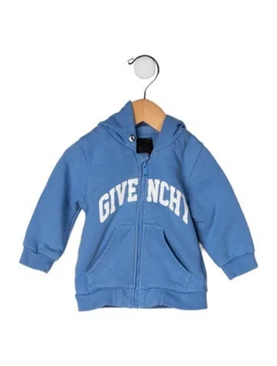 Pre-owned Givenchy Babies' Infant Boys' Logo Printed Zip Up Hoodie In Blue
