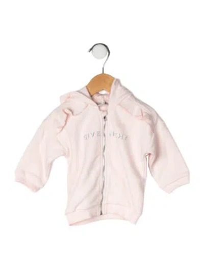 Pre-owned Givenchy Babies' Infant Girls' Logo Zip Sweatshirt W/ Tags In Pink