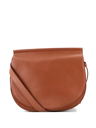 Pre-owned Givenchy Infinity Saddle Bag Leather Medium Crossbody Bag In Brown