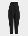 Givenchy Cocoon Wool Grain De Poudre Pants In Black
