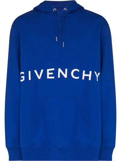 Givenchy Intarsia-knit Logo Jumper In Blue