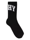 Givenchy Intarsia Knit-logo Socks In Black